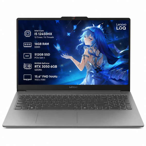 Lenovo LOQ Essential 15IAX9E|Core I5 12450HX, 16GB, 512GB, RTX 3050 6GB, 15.6