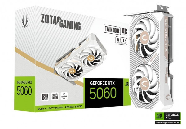 Card Màn Hình ZOTAC GAMING GeForce RTX 5060 Twin Edge OC 8G White Edition