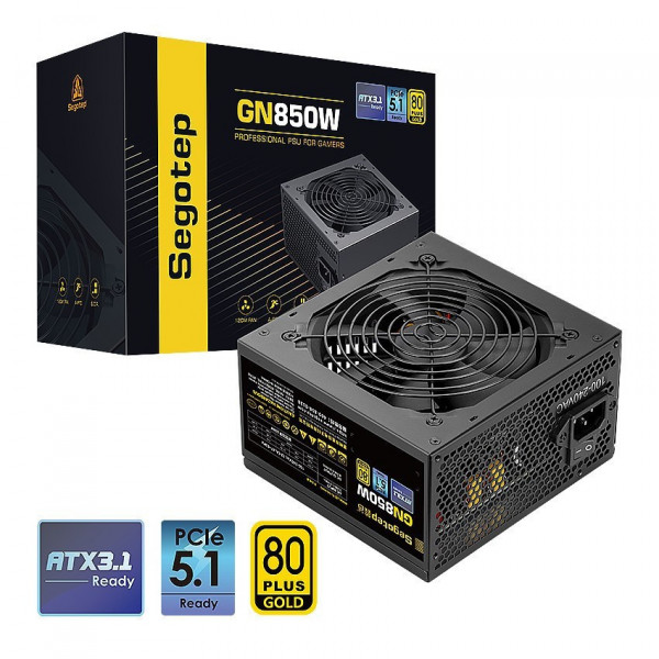 Nguồn Segotep GN850W ATX 3.1 (80 Plus Gold, Non Modular, PCIE 5.1)