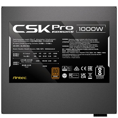 Nguồn ANTEC 1000W CSK PRO EC (ATX 3.1, PCIE 5.1)