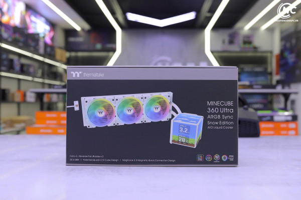 Tản nhiệt nước Thermaltake MINECUBE 360 Ultra ARGB Sync Snow Edition AIO Liquid Cooler