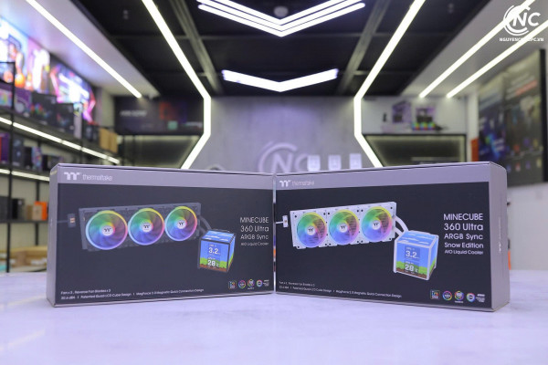 Tản nhiệt nước Thermaltake MINECUBE 360 Ultra ARGB Sync Snow Edition AIO Liquid Cooler