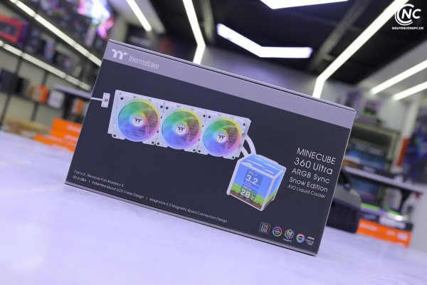 Tản nhiệt nước Thermaltake MINECUBE 360 Ultra ARGB Sync Snow Edition AIO Liquid Cooler