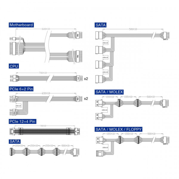 Nguồn FSP Hydro PTM X PRO 1200W 80 Plus Platinum (ATX 3.0, PCIe 5.0)
