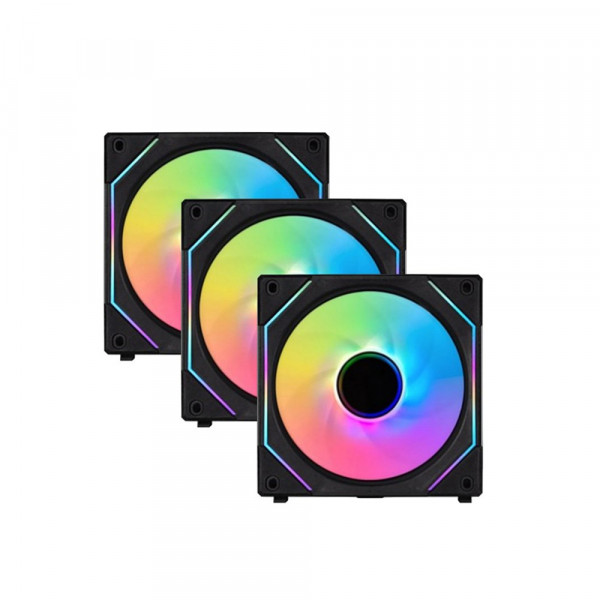 Fan Case LIAN-LI UNI Fan SL INFINITY 120 Triple Black Reverse - Wireless (Đảo Chiều)