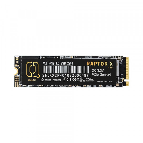 Ổ Cứng SSD McQuest Raptor X 1TB M.2 NVMe PCIe Gen4 x4 (5000MB/s | 4700MB/s)
