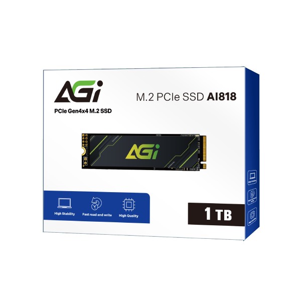 Ổ Cứng SSD AGI AI818 1TB M.2 NVMe PCIe Gen4 x4 (AGI1T0G43AI818)