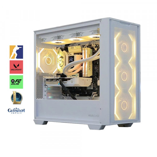 Bộ PC Gaming Core i5-14600KF, RAM 16GB, RTX 5060 OC 8GB White