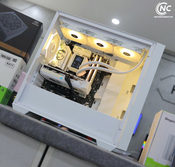 Bộ PC Gaming Core i5-14600KF, RAM 16GB, RTX 5060 OC 8GB White