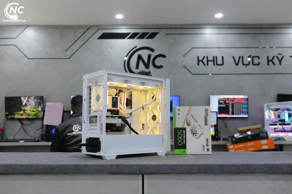 Bộ PC Gaming Core i5-14600KF, RAM 16GB, RTX 5060 OC 8GB White