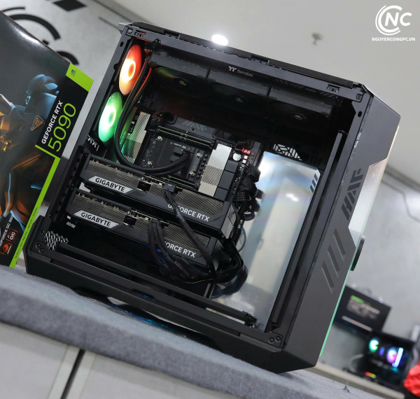 Bộ PC AI AMD Ryzen Threadripper PRO 9985WX, 256GB RAM DDR5, Dual VGA RTX 5090 32G