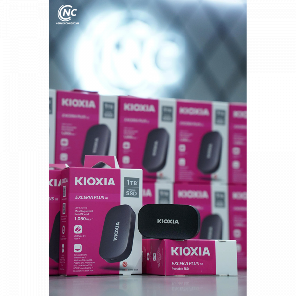Ổ cứng di động SSD KIOXIA EXCERIA PLUS G2 Portable 1TB (LXD20K001TG8)