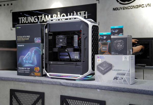 Bộ PC AI AMD Ryzen Threadripper 9960X, 256GB RAM DDR5, VGA RTX PRO 6000 96GB