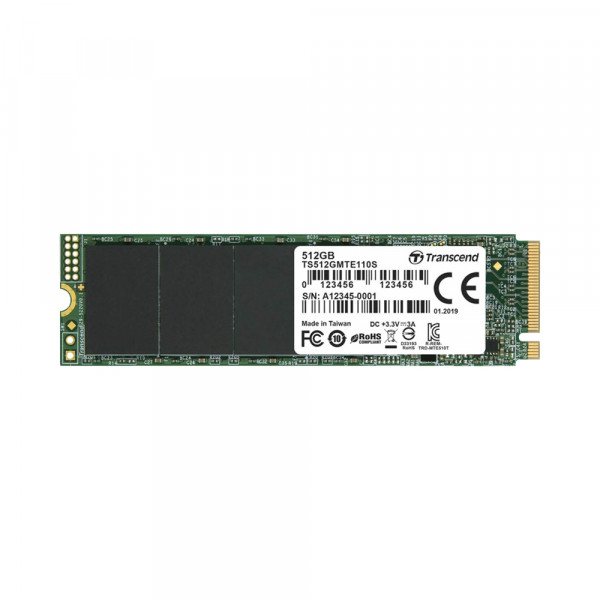 Ổ Cứng SSD Transcend 110S 512GB NVMe PCIe Gen3 x4 (M.2 2280, 1700MB/s – 1400MB/s, TS512GMTE110S)