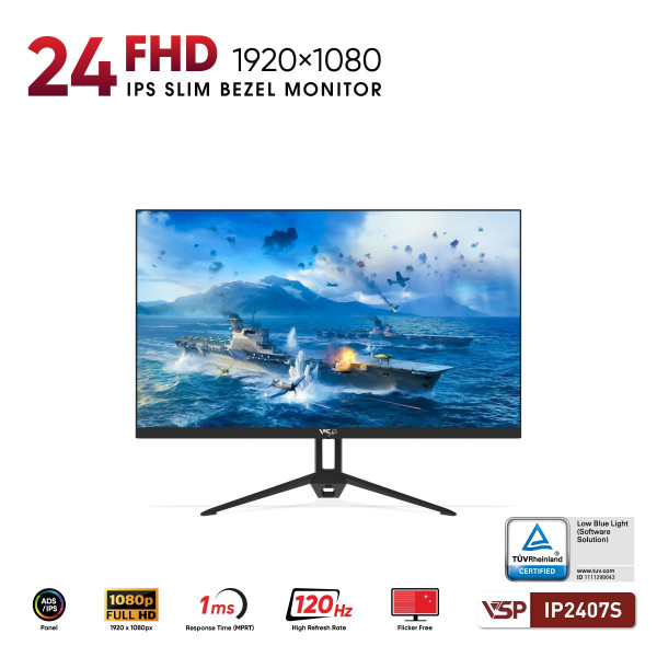 Màn hình VSP IP2407S (23.8 inch - IPS - FHD - 120Hz - 1ms - VGA - HDMI)