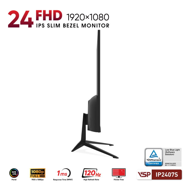 Màn hình VSP IP2407S (23.8 inch - IPS - FHD - 120Hz - 1ms - VGA - HDMI)