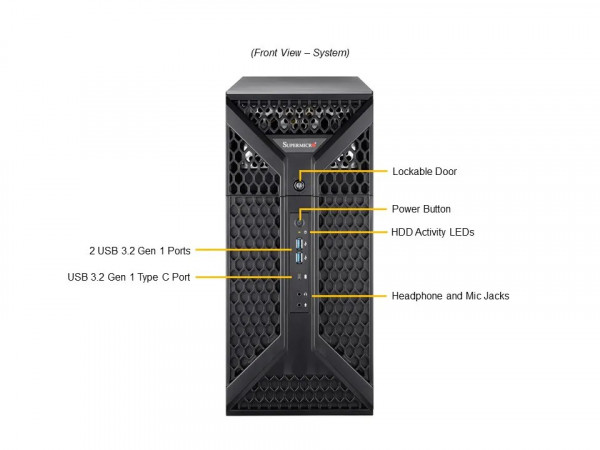 Bộ máy chủ Supermicro VFG-SYS-531A-I-1651 (Xeon W5-2555X, 16GB DDR5 ECC, SSD 240GB)