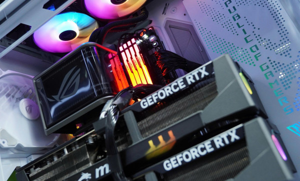 Bộ PC AI AMD Ryzen 9 9950X, RAM 128GB, Dual RTX 5090 32GB