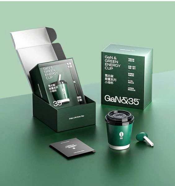 Củ sạc nhanh Movespeed Coffee Cup MSA06 (35W GaN, Màu xanh lá)