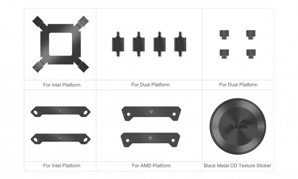 Tản nhiệt khí SAMA A60B (Màu đen)