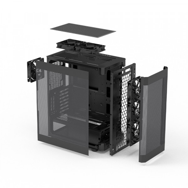 Vỏ case Zalman i4 (Mid Tower, 6 Fan, Màu đen)