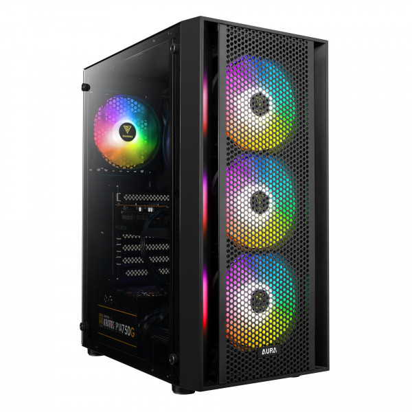 Vỏ case Gamdias Aura GC2 Elite ARGB (ATX, 4 Fan ARGB, Màu đen)