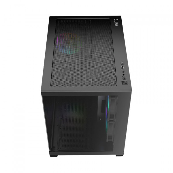 Vỏ case Gamdias GC10M V2 ARGB (M-ATX, 3 Fan ARGB, Màu đen)