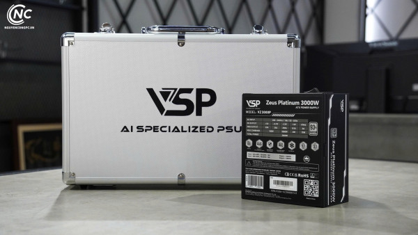 Nguồn máy tính VSP Zeus Platinum VZ3000P 3000W (80 Plus Platinum, Full Modular, Màu đen)