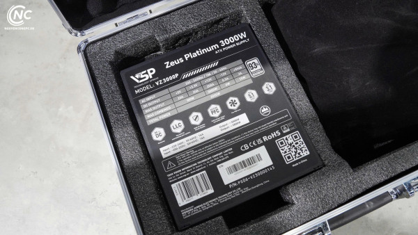 Nguồn máy tính VSP Zeus Platinum VZ3000P 3000W (80 Plus Platinum, Full Modular, Màu đen)