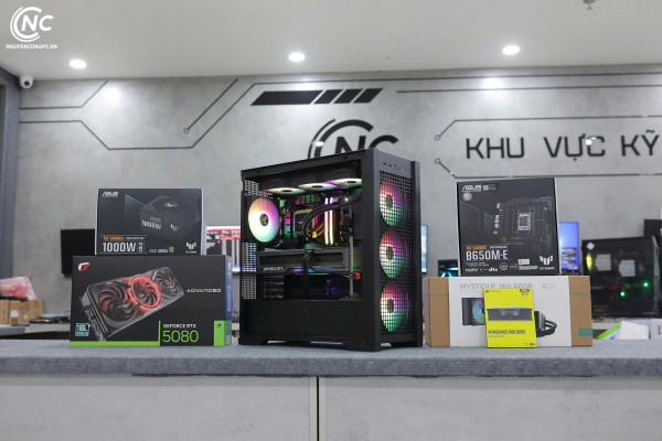 Bộ PC Gaming Ryzen 7 7800X3D, RAM 32GB, RTX 5080 16GB