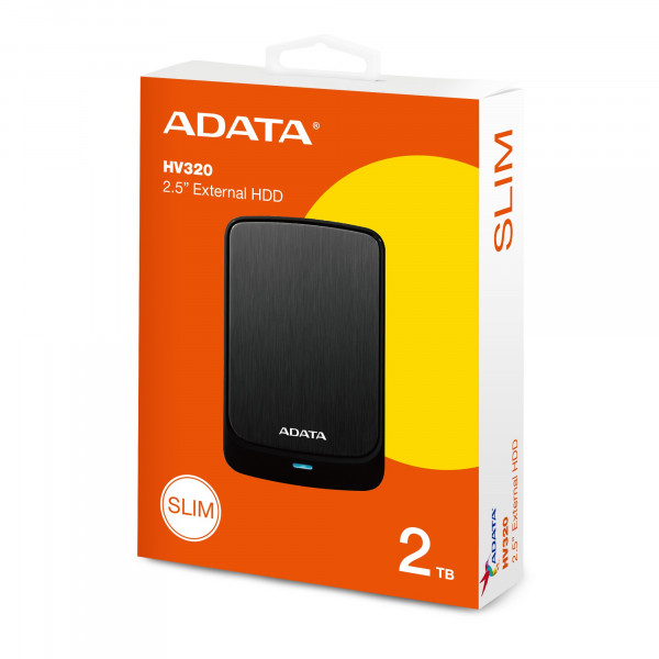 Ổ cứng gắn ngoài ADATA HV320 2TB (Black, AHV320-2TU31-CBK)