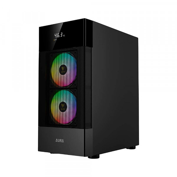 Vỏ case Gamdias AURA GC5 (3 Fan ARGB, Màn LED, Black)