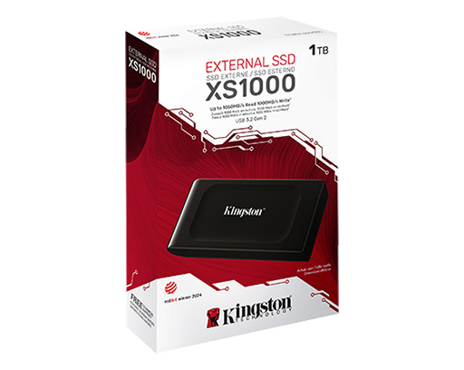 SSD Kingston XS1000 2TB (2000GB) USB 3.2 Gen 2 1050MB/s (Đen) (SXS1000/2000GA)