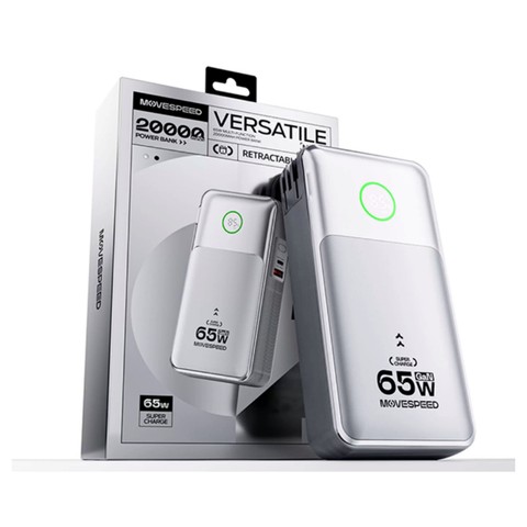 Củ sạc kiêm sạc dự phòng Movespeed MSP14 65W 20000mAh (3-in-1)