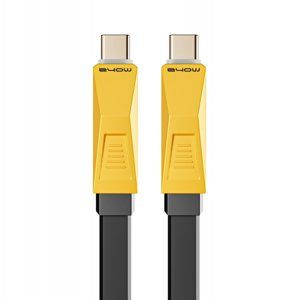 Cáp sạc nhanh Movespeed RGB Cyber CC02 (240W, 1m, Yellow)