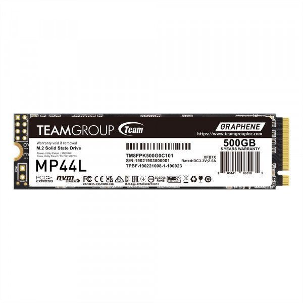 Ổ cứng SSD TeamGroup MP44L 500GB NVMe PCIe 4.0 x4 (M.2 2280, TM8FPK500G0C101)