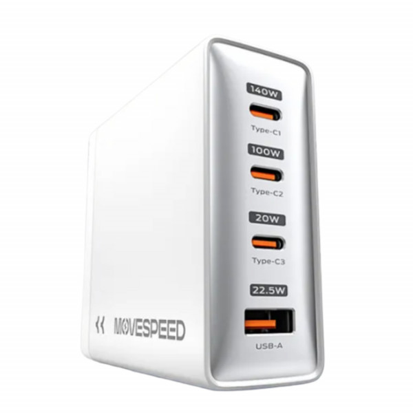 Củ sạc nhanh Movespeed G107 140W Super GaN (White)