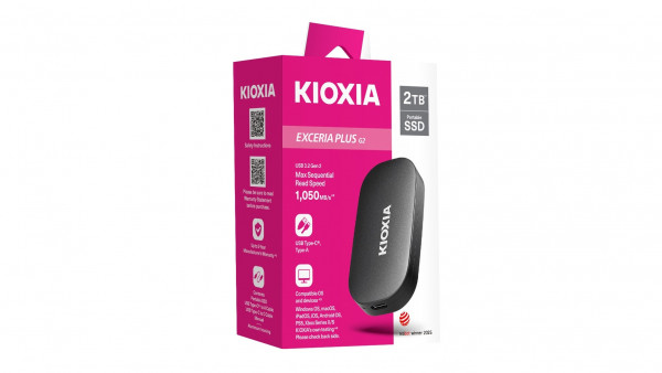 Ổ cứng di động SSD Kioxia Exceria Plus G2 2TB USB 3.2 Gen2 (LXD20K002TG8)