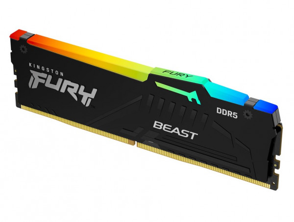 RAM Kingston Fury Beast RGB 32GB DDR5 6000MHz (1x32GB, CL40, Black, KF560C40BBA-32)