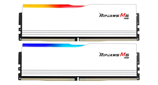 RAM G.Skill Ripjaws M5 RGB 64GB DDR5 5200MHz (2x32GB, CL40, White, F5-5200J4040A32GX2-RM5RW)