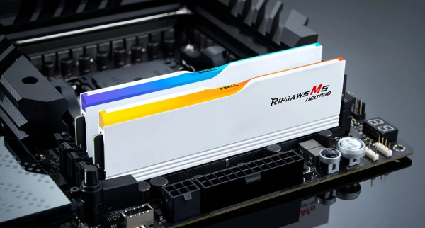 RAM G.Skill Ripjaws M5 Neo RGB 64GB DDR5 6000MHz (2x32GB, CL36, White, F5-6000J3636F32GX2-RM5NRW)