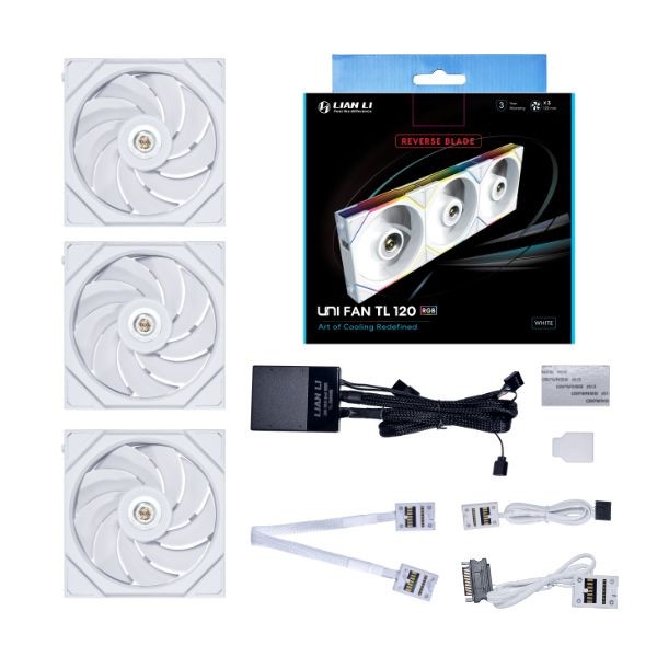 Quạt Máy Tính Lian Li UNI FAN TL120 White Triple Pack - Reverse