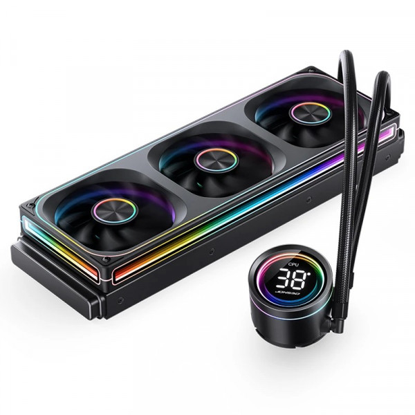 Tản nhiệt nước AIO Jonsbo TH-360 Black (360mm, ARGB, Hiển thị nhiệt độ)