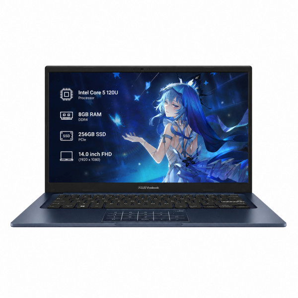 Laptop ASUS Vivobook X1404VAP-V14.C58256 (Intel Core 5 120U, 8GB RAM, 256GB SSD, 14.0 inch FHD, Quiet Blue)
