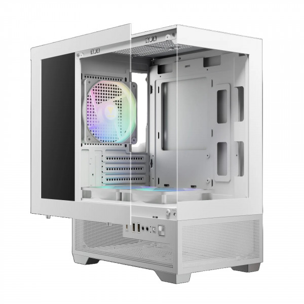 Vỏ case Gamdias Aura GC9M Elite ARGB (M - ATX, White, 3 Fan ARGB)