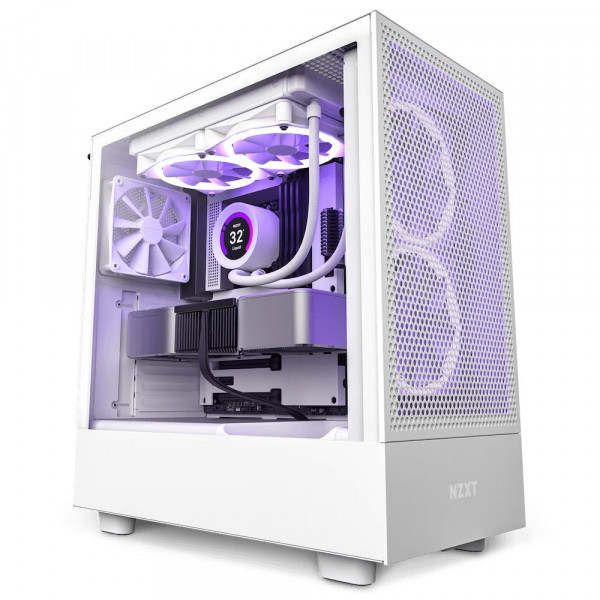 Vỏ case NZXT H5 Flow (White, CC-H51FW-R1)