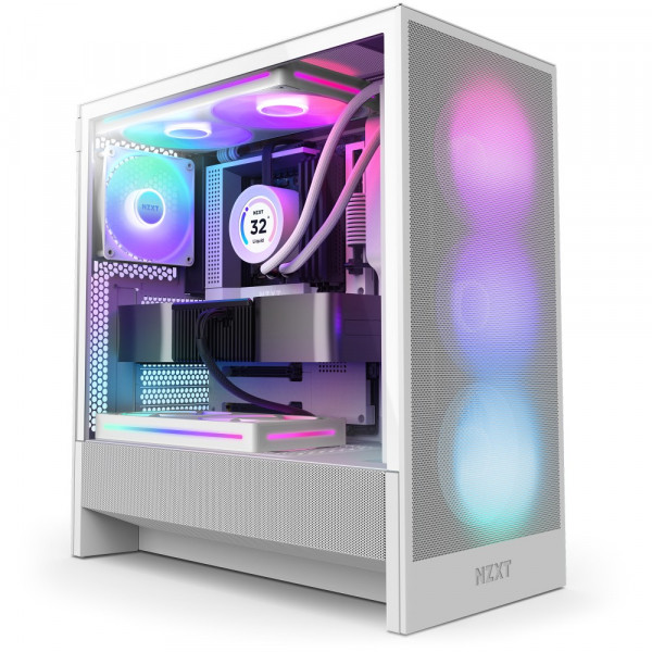 Vỏ case NZXT H5 Flow (White, CC-H51FW-R1)