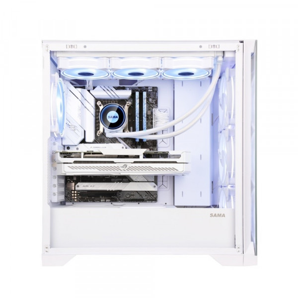 Vỏ case SAMA 4502 (ATX, White, 3 Fan ARGB)