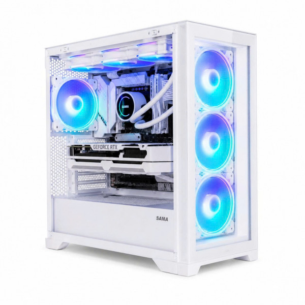 Vỏ case SAMA 4502 (ATX, White, 3 Fan ARGB)