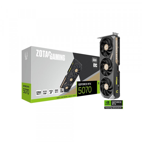 Card màn hình Zotac Gaming RTX 5070 Solid OC 12GB (GDDR7, 192-bit)